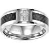 Men's Jonas Diamond Accent Stainless Steel Wedding Band, 8mm