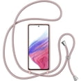thumbnail image 2 of Crossbody Case for Samsung Galaxy A52 5G with Lanyard Strap Adjustable Rope Liquid Silicone Soft Cover,Pink, 2 of 10