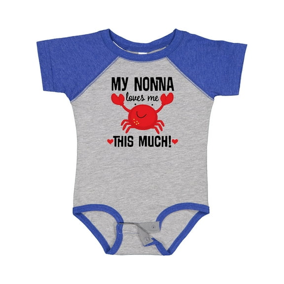 Inktastic Nonna Loves Me Grandson Boys or Girls Baby Bodysuit