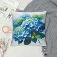 thumbnail image 2 of COMIO Blue Hydrangea Spring Throw Pillow Covers Outdoor Spring Summer Decor Farmhouse Floral Lumbar Decorative Throw Pillows Cases Decorations for Couch Sofa Porch White, 2 of 5