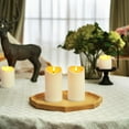 thumbnail image 2 of HLONK 6”x3” Outdoor Waterproof Flameless Candles  LED Candles  Battery Operated Candles with Remote and Timers  Electric Fake Plastic Pillar Candles  Ivory White  Set of 2, 2 of 9