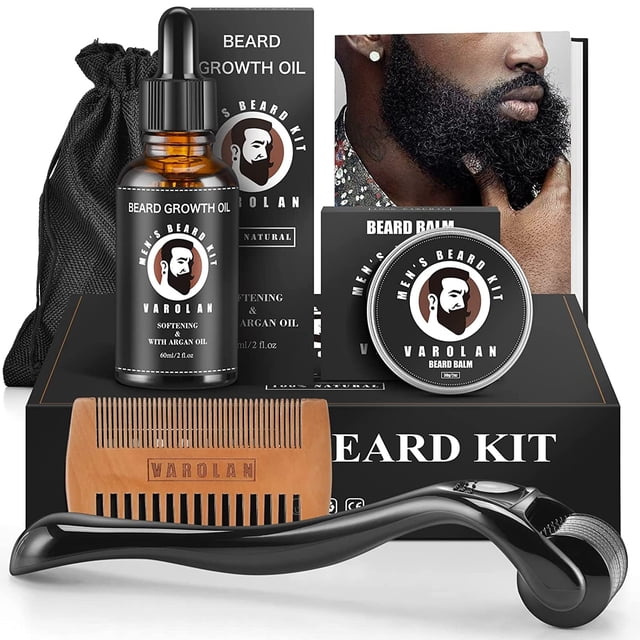 Kit para el crecimiento y cuidado de la barba Varolan Growth Oil, 60 ml, para hombre