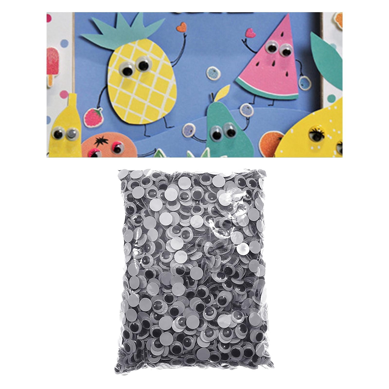 LeeQinersw Self-Adhesive Googly Eyes Wiggle Eyes Plastic for DIY Crafts Stuffed Animals 4000pcs 12mm