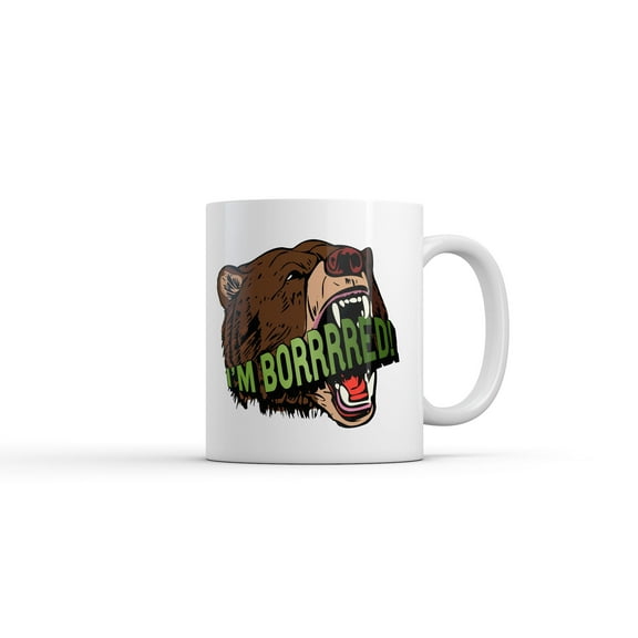 Im Bored Mug Funny Sarcastic Bear Graphic Novelty Coffee Cup