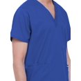 thumbnail image 3 of Landau Essentials Men's Classic Fit V-Neck Five Pocket Scrub Top, Style 7489, 3 of 8