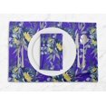 thumbnail image 1 of S4Sassy Blue Leaves & Peony Floral Washable Placemats & Napkins Table Decor Dining Mats, 1 of 3