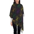 thumbnail image 3 of Sikiie Mardi Gras Carnival Shawl Wraps Big Scarf Tassel Fall Winter Thick Scarf Warm Shawl Women Fall Gifts, 3 of 8