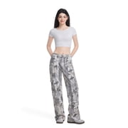 Women's Camouflage Cargo Pants High Waisted Straight Leg Y2K Baggy Trousers with Pockets