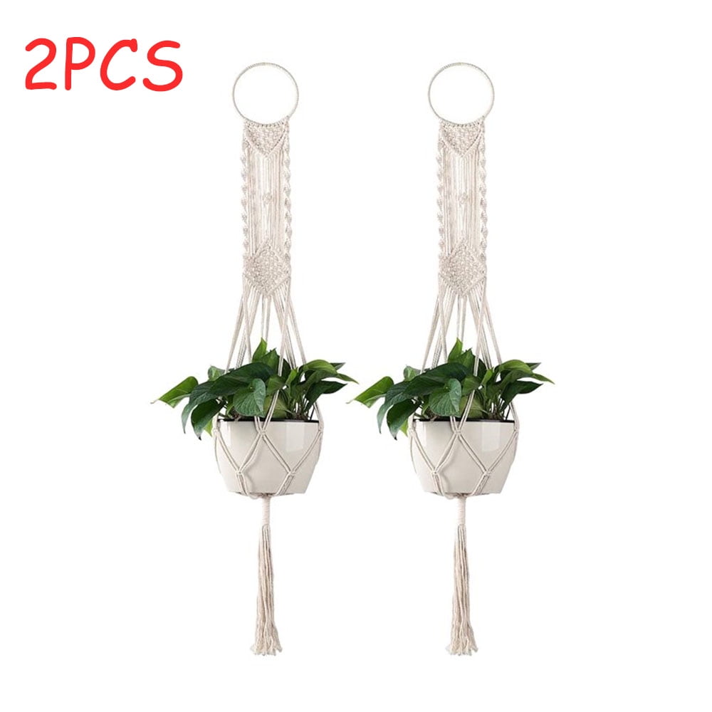 JUNWELL 2Pcs Plant Hangers, Home Decoration Hanging Planters Indoor