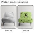 thumbnail image 6 of HELLHERO Elastic Dustproof Accent Chair Washable Slipcover for Armless Accent Chairs, Armless Accent Chair Protector Witch Bat Pattern, 6 of 8