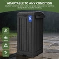 thumbnail image 6 of Uforic 38 Gallon Outdoor Resin Trash Can with Lid, Includes Sorting Labels, Ash Holder, Stakes and Suction Cups, Hideaway Storage for Patio Backyard Garden, Black, 6 of 9