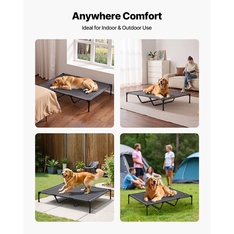 KFFKFF Elevated Dog Bed, 45" x 36" Mesh, Steel Frame photo 6