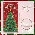 thumbnail image 2 of Colorful Design Christmas Banner Festive Xmas Display Christmas Tree Pattern Star Decor Holiday Background for Christmas Party Holiday Celebration Indoor Decoration, 2 of 9