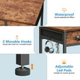 thumbnail image 4 of Satifur Computer Desk with Drawers & Hooks, 40" Writing Desk with 3 Fabric Drawers for Bedroom, Home Office, Rustic Brown, 4 of 8