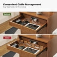 thumbnail image 2 of Tina's Home 28" Tall 3 Drawers End Table Set of 2 with Charging Station, Storage Side Table for Living Room Acorn, 2 of 8