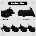 thumbnail image 3 of Animal de peluche SQEQE, gato negro, mami, con 4 bebés, gato en la barriga, 3 of 9