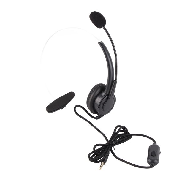 Auriculares mono, Auriculares del Centro de Llamadas Cancelación de Ruido Control Ajustable de Volumen Cómodo 3.5 mm Para el Centro de Llamadas para Telefono Celular para LA LA