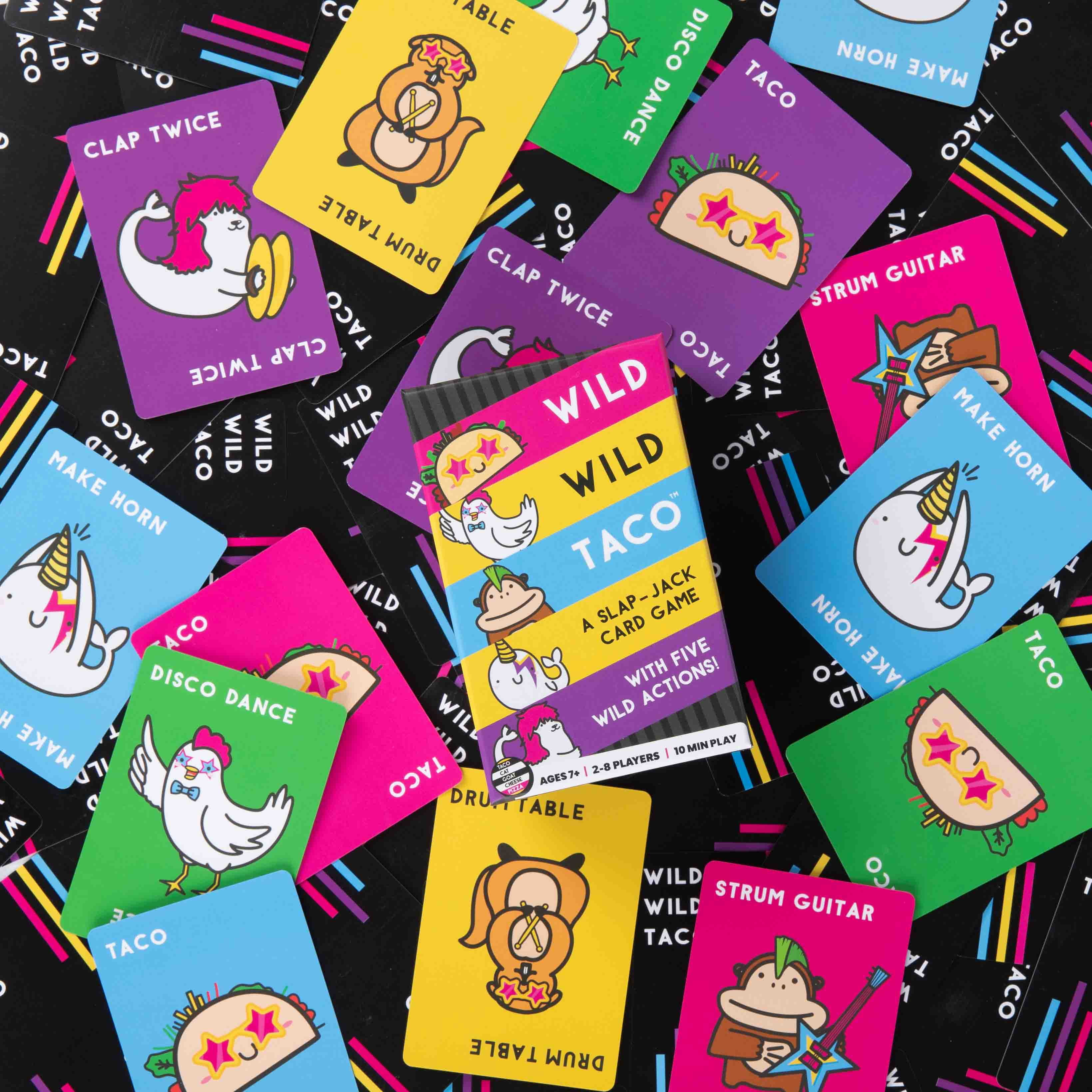Wild, Wild Taco – by Taco Cat Goat Cheese Pizza - Hilarious, Fast-Paced Slap-Jack Card Game for Kids, Teens, and Adults. Family Friendly Party Game. Great Gift for Kids Ages 7+, 2-8 Players, 10 Min