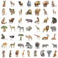 thumbnail image 3 of Pegatinas de vinilo impermeable con forma de animal africano, modelo Anime S, 50 unidades, 3 of 3