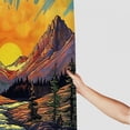 thumbnail image 3 of RUIYC Mountain Sun, Forest Trees River Vintage Aesthetic Art Durable and Washable Shower Curtain in Multiple Sizes White, 3 of 7
