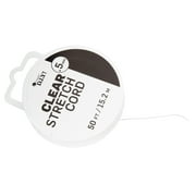 Cousin DIY 0.5 mm Clear Elastic Stretch Cord, 50 ft Roll, Jewelry Making