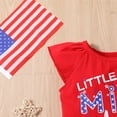 thumbnail image 6 of Ruyang 4th Of July Toddler Baby Girl Outfits Independence Day Letter Print Tops American Flag Shorts Set Summer Clothes, 6 of 7