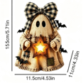 thumbnail image 4 of Halloween Resin Monster Figurine Set, Adorable Handcrafted Pumpkin Ghost Mummy Skeleton Decorations for Rustic Fall Tiered Tray and Mantel Display, 4 of 6