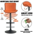 thumbnail image 7 of Kidol & Shellder Orange Leather Bar Stools Set of 2 Soft Swivel Counter Stools, 7 of 7