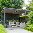 thumbnail image 5 of Aoodor Replacement Outdoor Pergola Canopy - Retractable Sun Shade for 10 x 13 ft Pergola, Brown, 5 of 8
