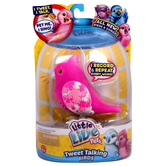Little Live Pets Tweet Talking Birds Pink Petal Bird Toy