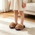 thumbnail image 5 of XIYON Girls Slippers Kids Fuzzy Open Toe House Shoes Warm Winter Slip On Cozy Bedroom Slippers, 5 of 5