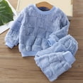 thumbnail image 4 of Mercatoo Baby Girls Boys Plush Pullover and 𝐅𝐥eece Sweatpant Set Baby Toddler Rompers 𝐏ajama Winter Warm Outfits, 4 of 5