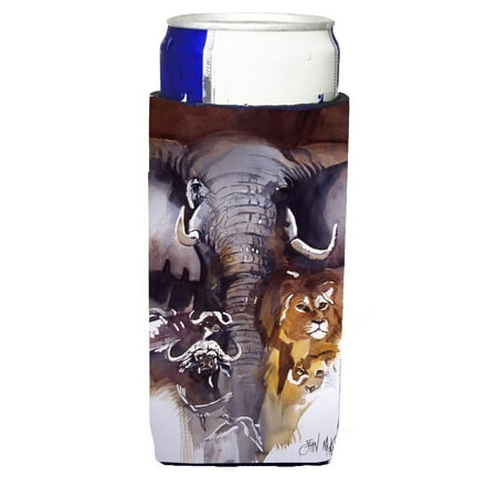 

Carolines Treasures JMK1199MUK Elephant Lions and more Ultra Beverage Insulators for slim cans Slim Can multicolor