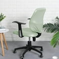 thumbnail image 2 of Split Office Chair Cover Dustproof Computer Desk Waterproof Rotating Chair Protector Green Seat Cover, 2 of 9