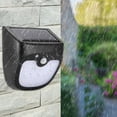 thumbnail image 2 of Solar Powered Waterproof LED Wall Light Human Body Sensor Sconce Lamp for Courtyard Black, 2 of 8