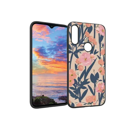 Japanese-Vintage-Floral-Bohor-2 Phone Case, Degined for Moto E 2020 Case Men Women, Flexible Silicone Shockproof Case for Moto E 2020