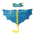 thumbnail image 3 of Capa de dinosaurio, capa de dragón, cómodo disfraz de alas de dragón para actuaciones escolares. azul, 3 of 9