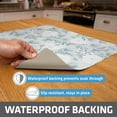 thumbnail image 3 of Drymate XL Dish Drying Mat, Oversized (19”x24”), Low-Profile, Super Absorbent, Quick Dry Fabric, Waterproof & Slip-Resistant, for Kitchen Counter, Trimmable, Easy to Clean (USA Made)(Light Blue), 3 of 7