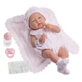 thumbnail image 1 of Real Girl Baby Doll 15 | Anatomically Correct | JC Toys - La Newborn | Made in Spain | Pink Knit Outfit & Accessories | Ages 2+, 1 of 5