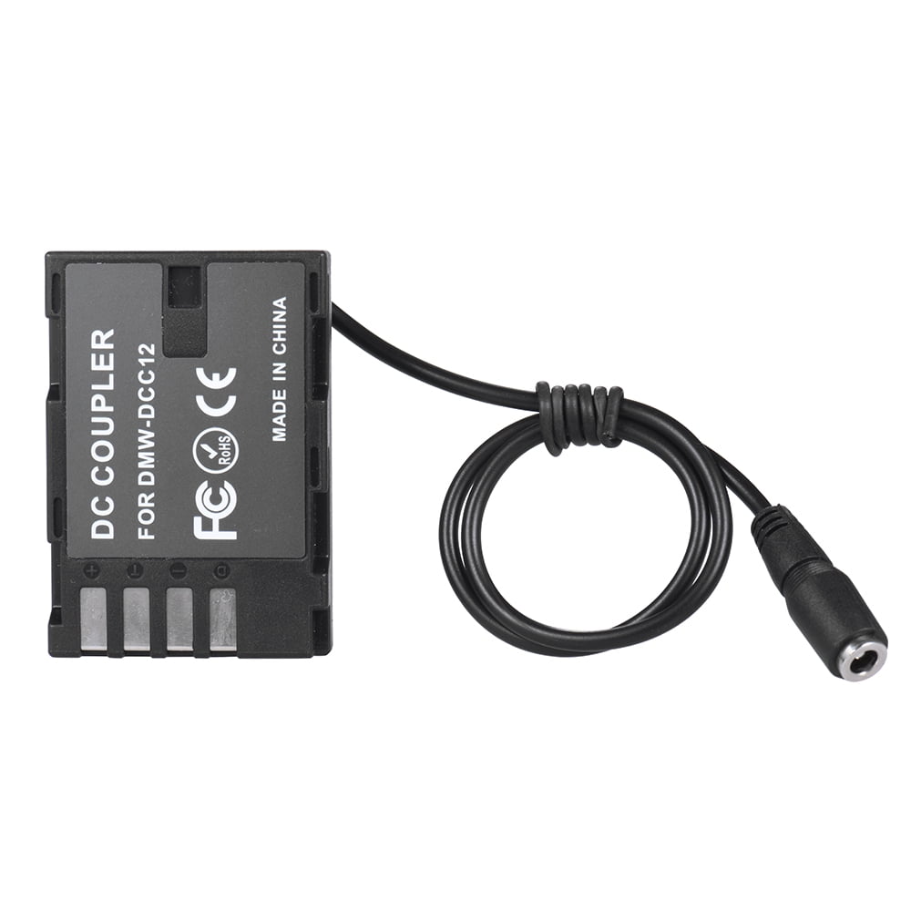 Andoer DMWDCC12 Dummy Battery Pack DC Coupler Connector for Panasonic