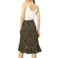 thumbnail image 4 of Allegra K Women's Ruffle Flare Tie Waist High Low Floral Wrap Skirt, 4 of 7