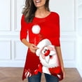 thumbnail image 1 of Pntutb Moda Mujer Cuello Redondo Manga Larga Estampado Casual Camiseta Blusa Pntutb Pntutb-8179, 1 of 5