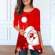 thumbnail image 1 of Pntutb Moda Mujer Cuello Redondo Manga Larga Estampado Casual Camiseta Blusa Pntutb Pntutb-1934, 1 of 5