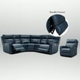 thumbnail image 4 of Genuine Leather Dual-Power Reclining Sectional Sofa Set, 6-Seat L-Shaped Sectional + A Power Chair with Zero Gravity, USB/Type-C Ports & Modular Design, 4 of 8