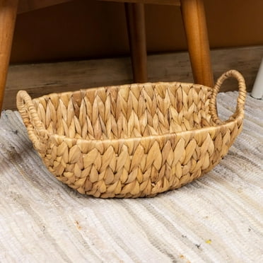 woven basket bowl 13in x 10in
