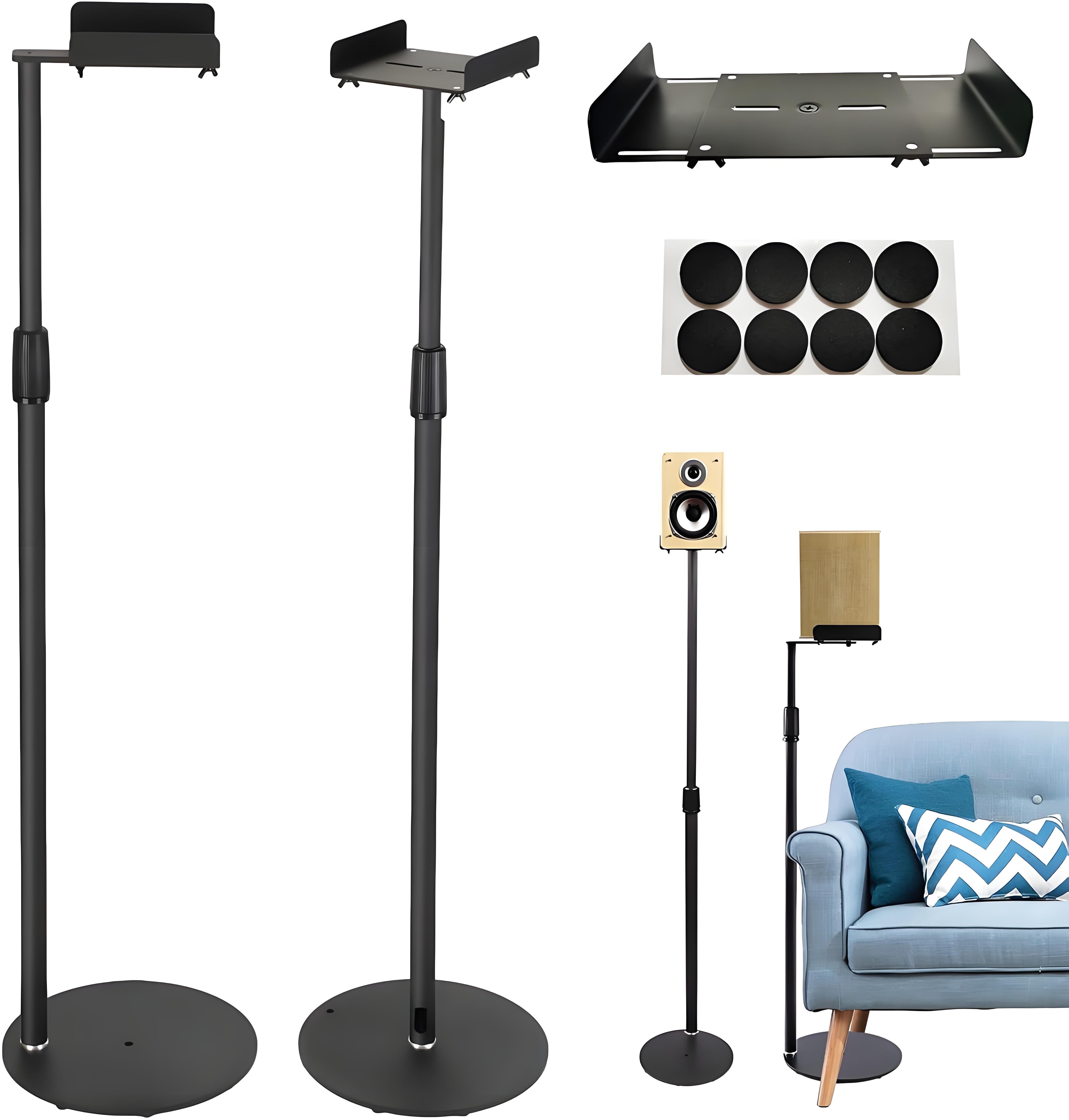 Universal Speaker Stands Pair Of Height Adjustable Extend 33