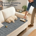thumbnail image 6 of Smiry Couch Covers Sofa Cover Slipcover for Dogs Washable, Non Slip Sofa Protector, Fuzzy Couch cover Pet Friendly Home Decor, Gray, 27.6" x 59", 6 of 10