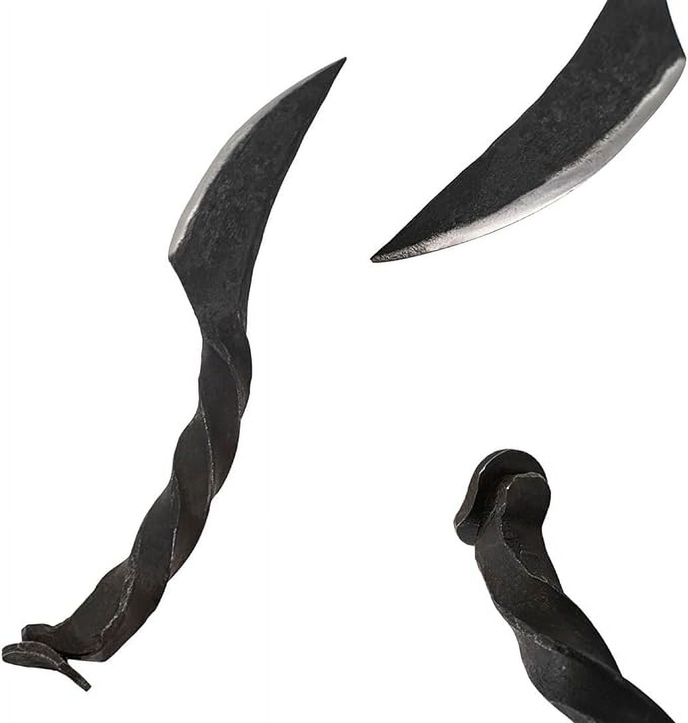 Mythrojan Twisted Railroad Spike Knife Railroad Iron Hand Forged Rail Knife
