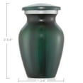 thumbnail image 3 of Reminded Small Cremation Memorial Urn for Human Ashes, Green Mini Keepsake with Velvet Case, 3 of 5