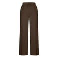 thumbnail image 4 of Aofany Pants for Women Flowy Casual Drawstring Waist Wide Leg Loose Cotton Linen Palazzo Pants with Pocket, 4 of 6